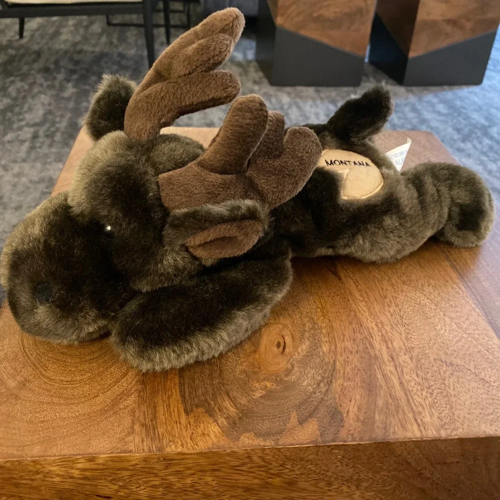 Instagram WishPets Alberto Moose Montana RARE‎ Plush Stuffed Animal Brown 2005